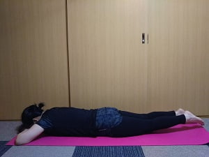 床ギリギリで止めている写真