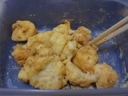 きなこをまぶす