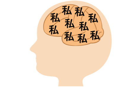 自分の事ばかり考えているイラスト
