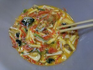 材料を全部混ぜた写真