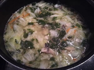 鍋で煮て味をつけた写真