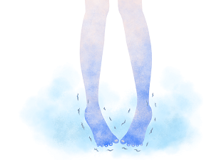 冷えている足のイラスト