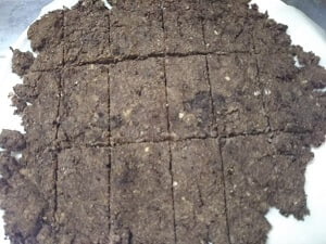 オーブンで焼いて切った写真