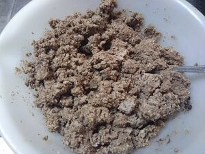 材料を全て入れて混ぜた写真