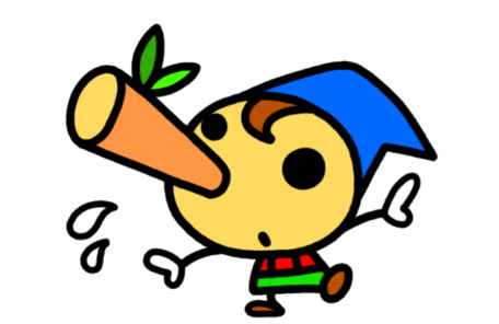 鼻が伸びたピノキオのイラスト