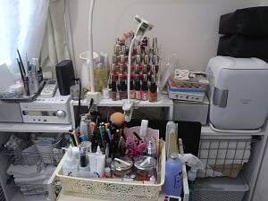 ネイルの道具類の写真