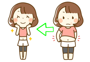 痩せられるイメージのイラスト