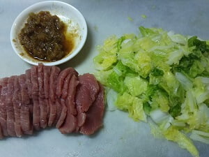 材料を下準備した写真