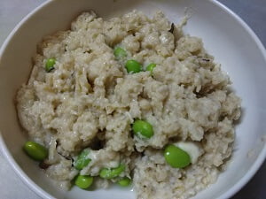 レンジで温めた材料を合わせた写真