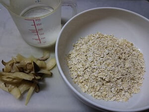 リゾットに入れる材料の写真