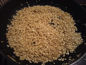 フライパンで焼いた写真