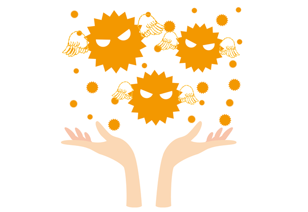 嫌な思い出を手放すイラスト