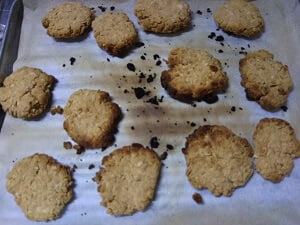 成型してトースターで焼いた写真