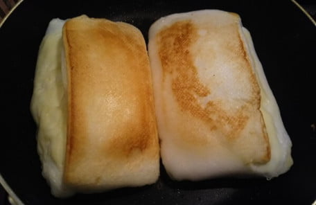 フライパンでこんがり焼いた写真