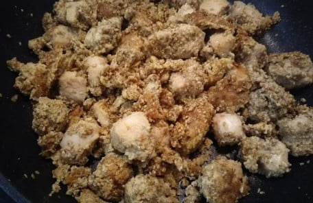 衣をつけて蒸し焼きにした写真