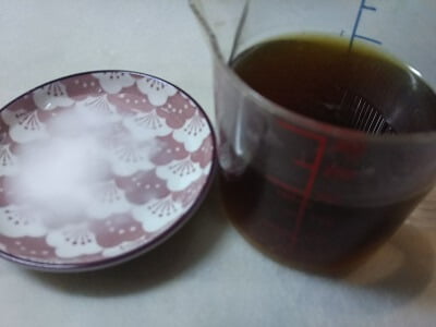 調味料と水溶き片栗粉の写真