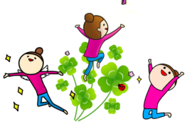 幸せがたくさんある人のイラスト