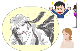 上品な人に憧れる人達のイラスト