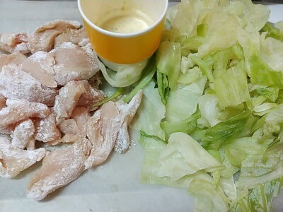 材料の下準備をした写真