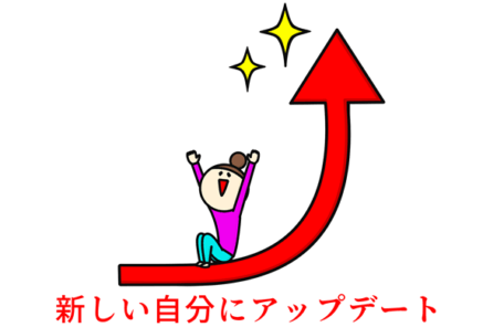 新しい自分にアップデートのイラスト
