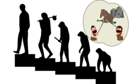 人の進化のイラスト