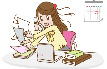締切に追われる人のイラスト
