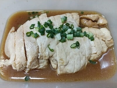 再度レンジで温めで切り溜まったたれをかけた写真