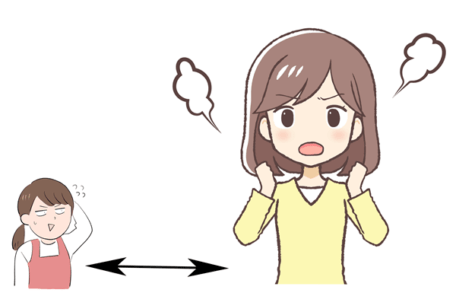 文句ばかり言う人の取り扱いのイラスト