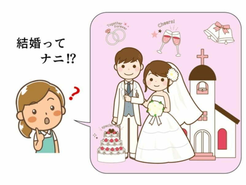 結婚とは何か考える人のイラスト