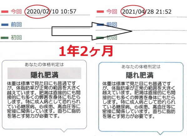 隠れ肥満変わらずのイラスト