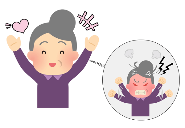 怒りをまき散らす人から卒業した人のイラスト