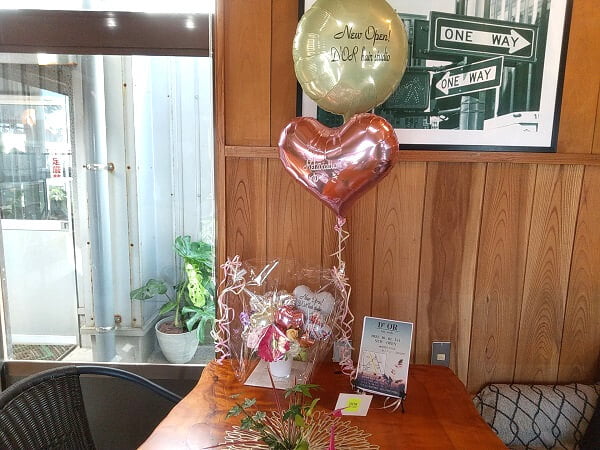 お祝いにプレゼントしたelm-balloonのバルーンの写真