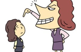 マウンティングする人のイラスト