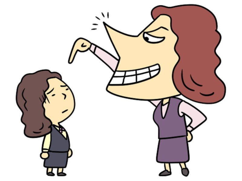 マウンティングする人のイラスト