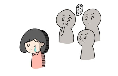 皆から嫌われている人のイラスト