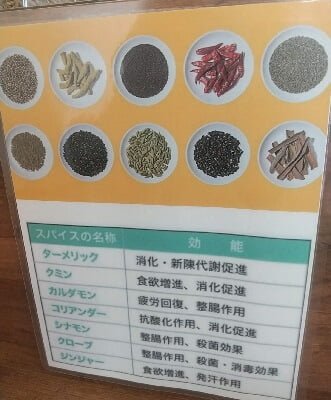 チョビカレーのスパイスの説明の写真