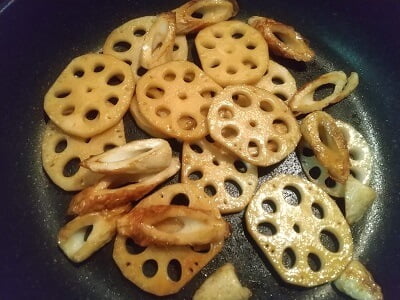 調味料も入れて焼いた写真