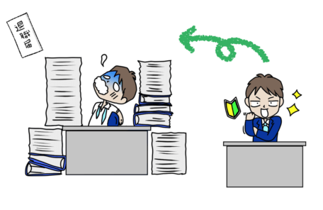 入社してすぐ退職を決めた人のイラスト