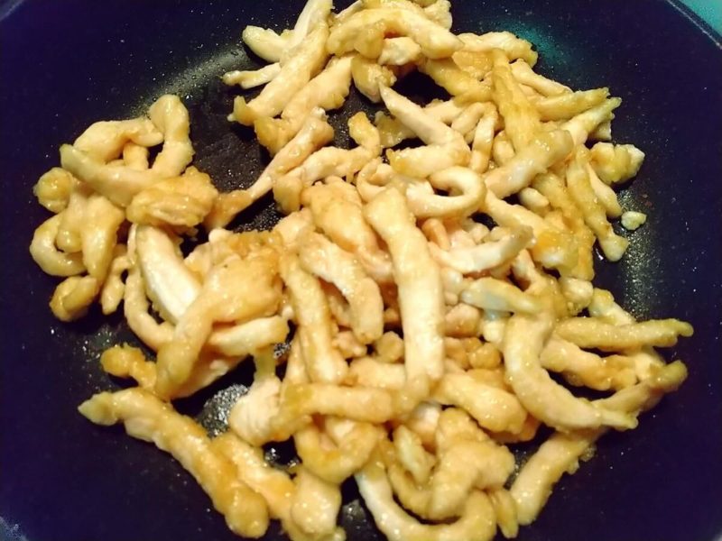 Fried and drained excess oil