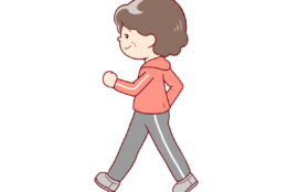 更年期女性のウォーキングのイラスト