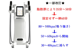 冷却痩身一部改訂説明の写真
