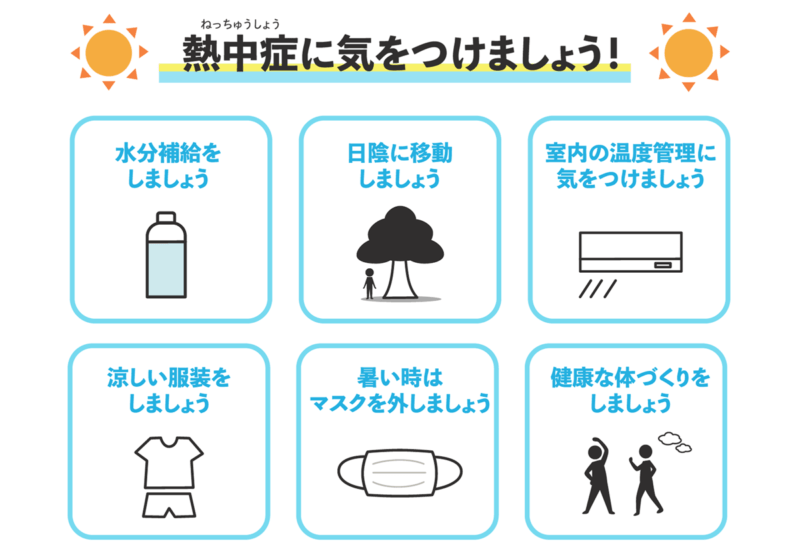 熱中症対策イラスト