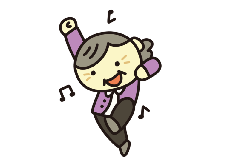 幸せなお婆ちゃんのイラスト