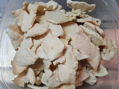 鶏むね肉1枚の量出来上がり