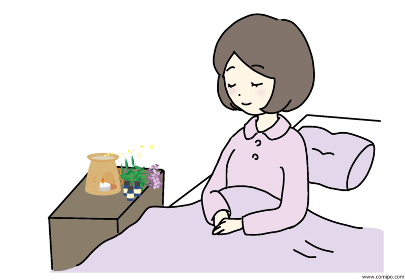 寝る前にラベンダーをたく人